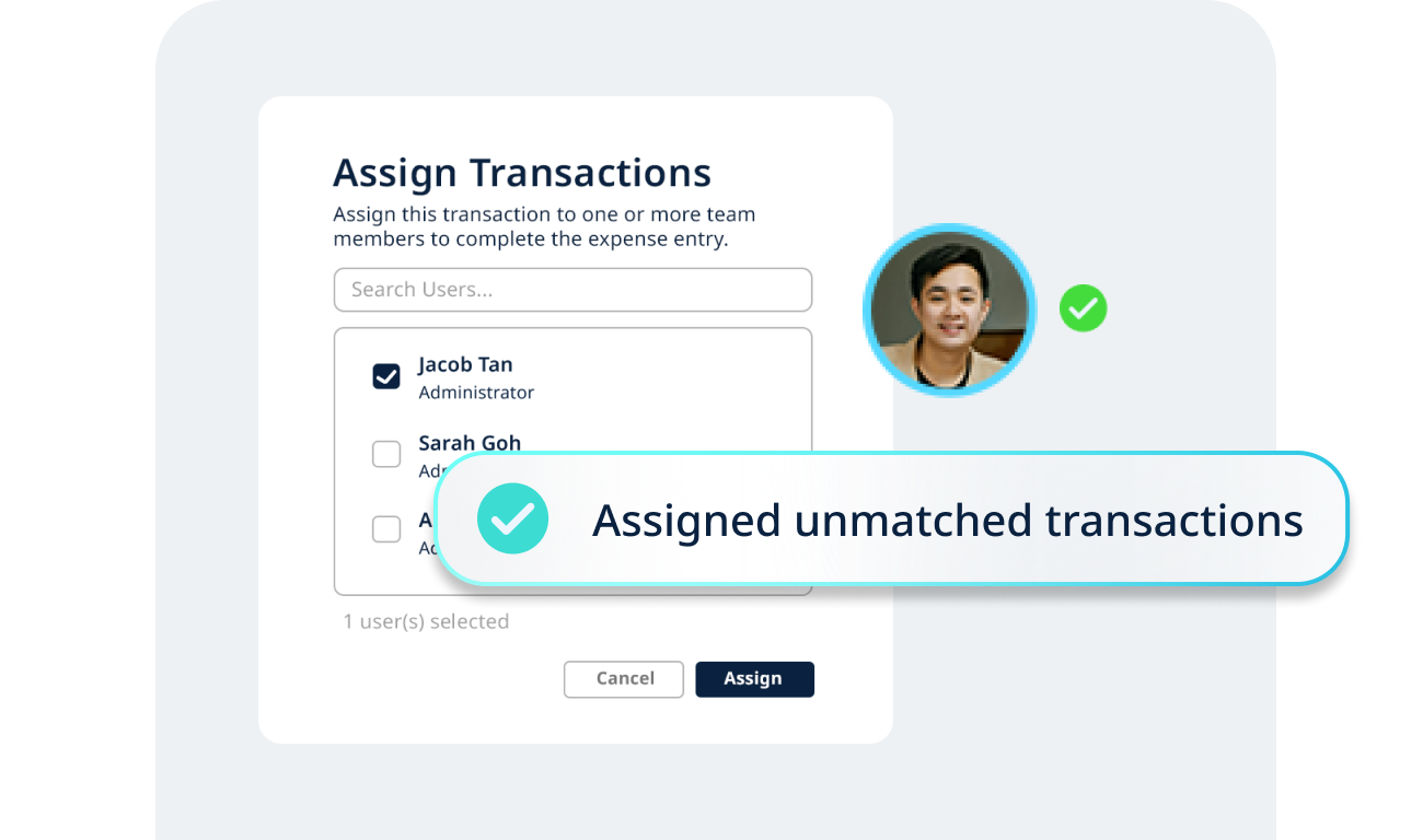 assign transactions collect receipts effortlessly