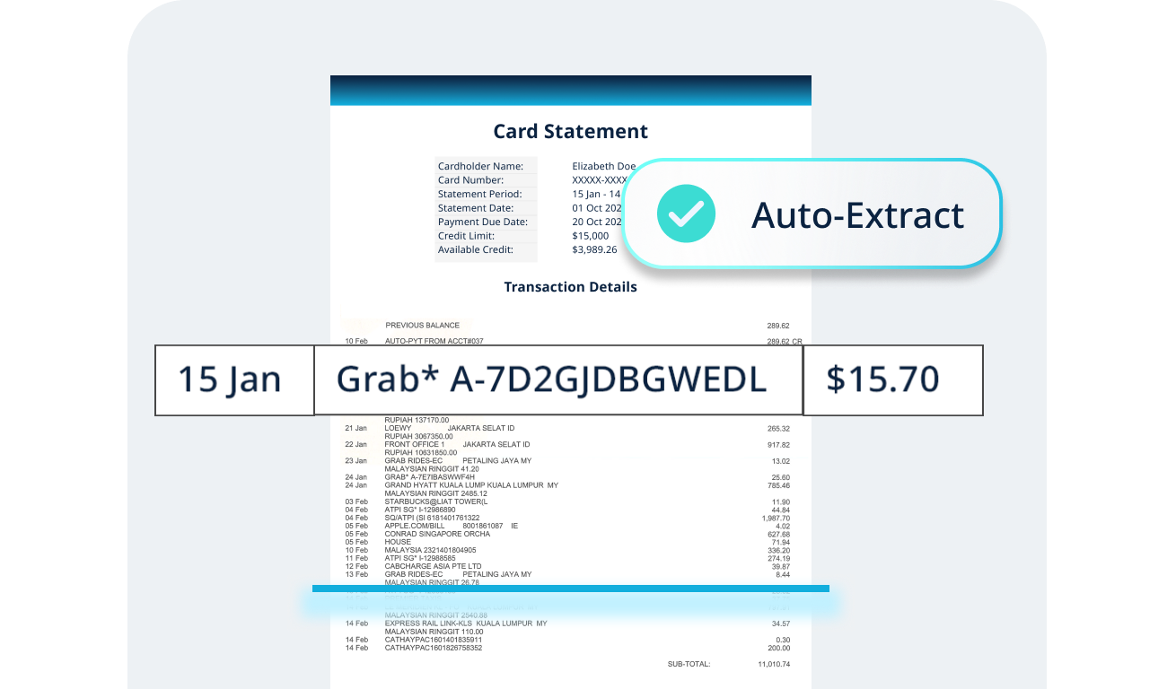 Automate statement processing