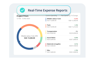 real-time expense reports