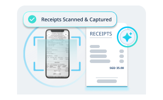 receipt scanned and captured